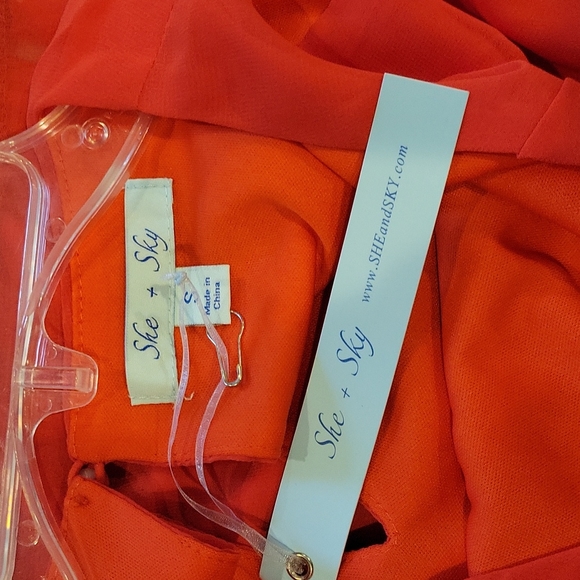 NWT She + Sky Friend in Glee Crimson Red Summer Women's Dress Size Small - Picture 5 of 6